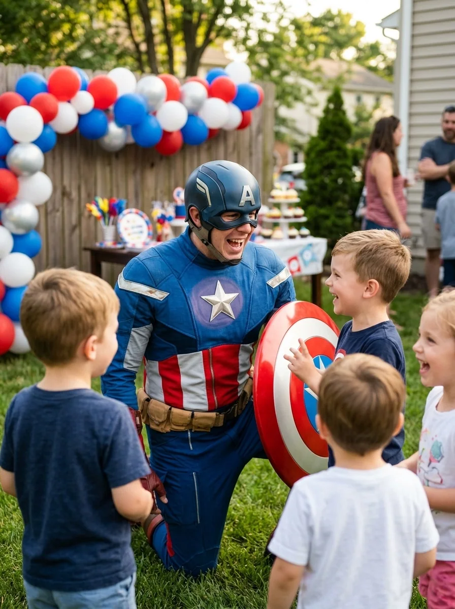 American Hero — AI-generated costume illustration