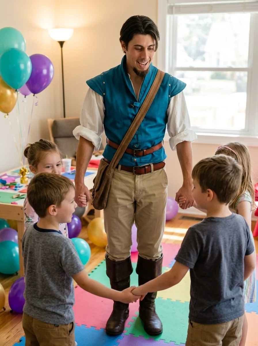 Flynn Rider — AI-generated costume illustration