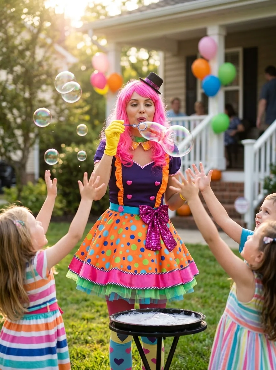 Lady Clown — AI-generated costume illustration