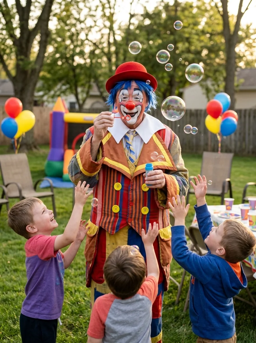 Male Clown — AI-generated costume illustration