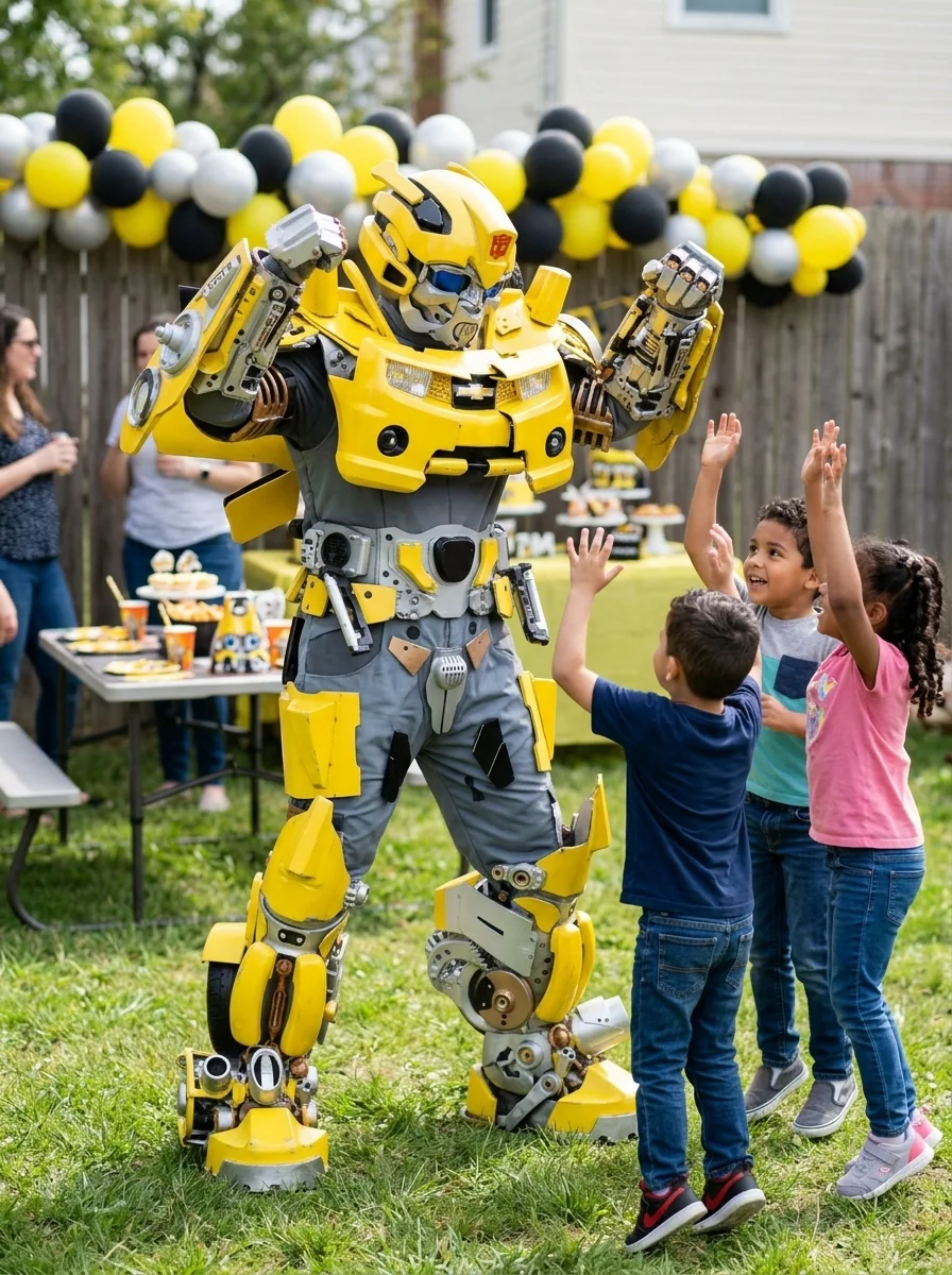 Transformer Robot Yellow — AI-generated costume illustration